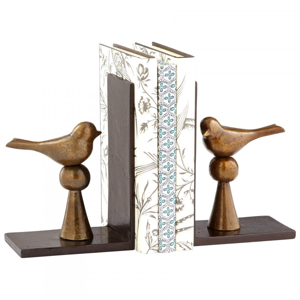 Birds and Books Antique Brass