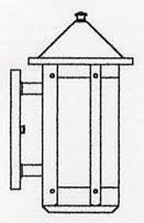 Arroyo Craftsman BS-7LRRM-RB - 7" berkeley long body wall sconce with roof