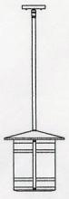 Arroyo Craftsman BSH-11LAM-RB - 11" berkeley long body stem hung pendant