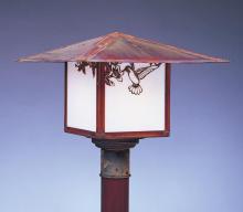 Arroyo Craftsman MP-17PFOF-BZ - 17" monterey post mount with pine needle filigree