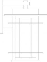 Arroyo Craftsman OPB-11WO-RB - 11" oak park wall mount
