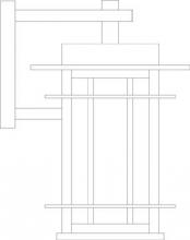 Arroyo Craftsman OPB-7WO-MB - 7" oak park wall mount