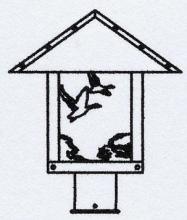Arroyo Craftsman TRP-12GSOF-RC - 12" timber ridge post mount with goose filigree