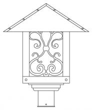 Arroyo Craftsman TRP-16ASTN-VP - 16" timber ridge post mount with ashbury  filigree